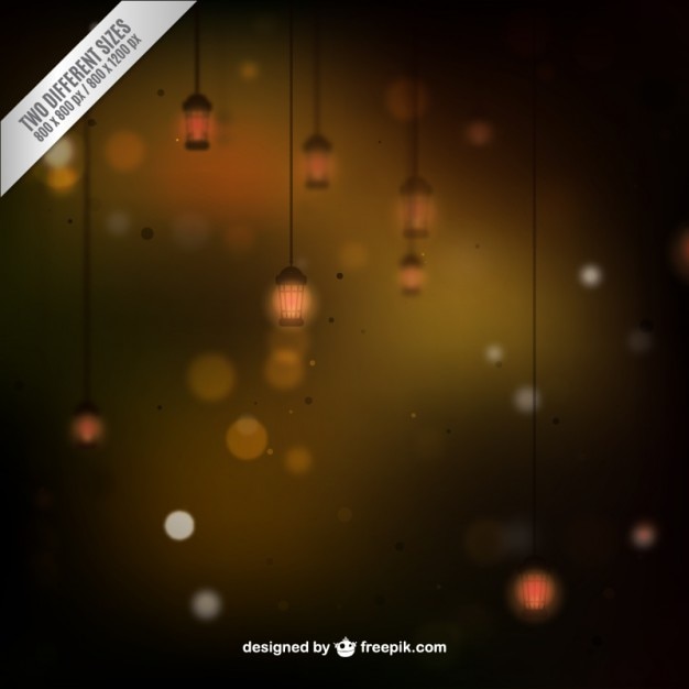 Free Vector abstract bokeh background with lamps