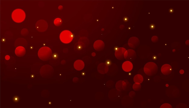 Free vector abstract bokeh pattern red banner with soft touch