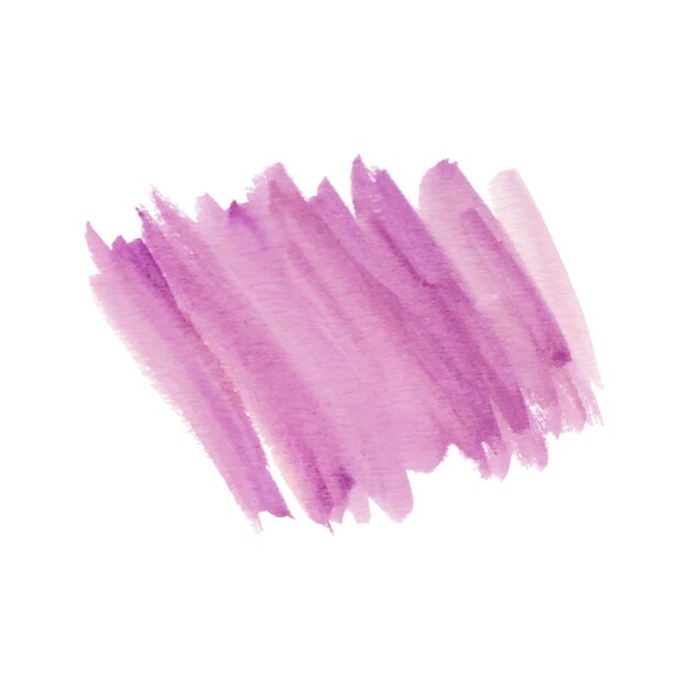 Abstract brush shape in pink watercolor