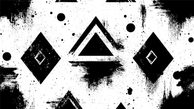 Free Vector abstract brush stroke triangle