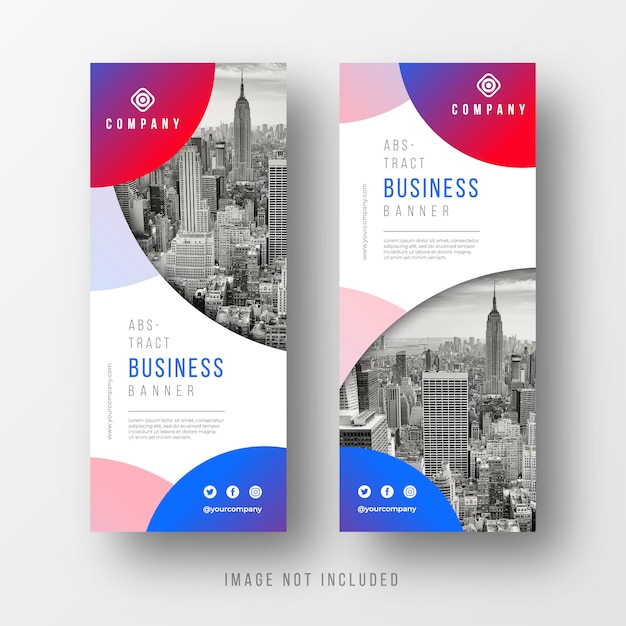 Abstract business banner templates with circles