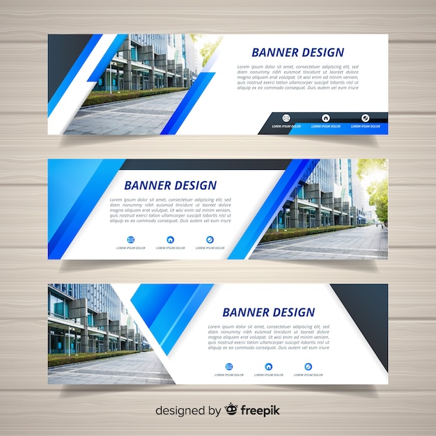 Free Vector abstract business banners