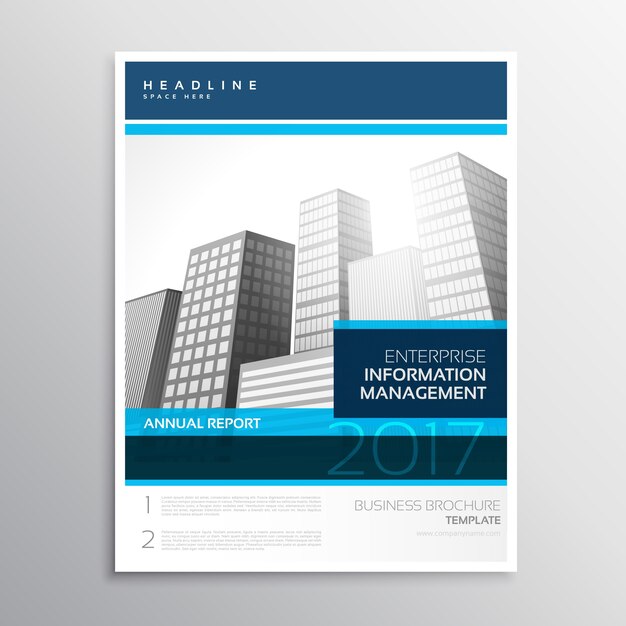 Abstract business brochure template with buildings