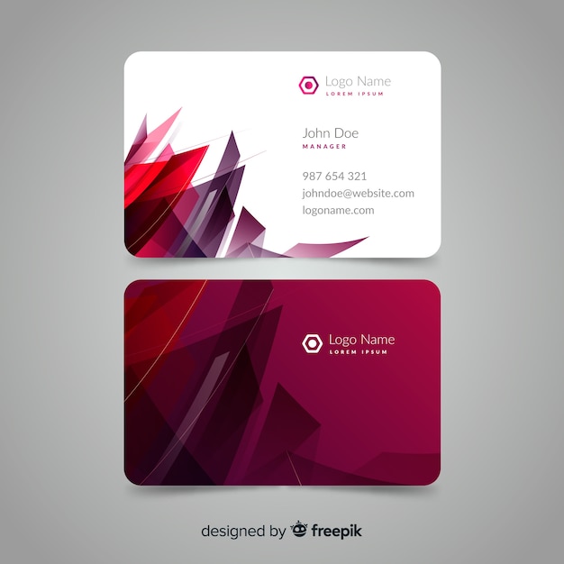 Free Vector abstract business card concept