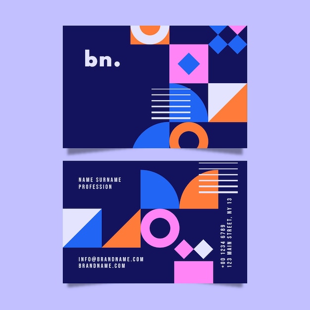 Free Vector abstract business card design template