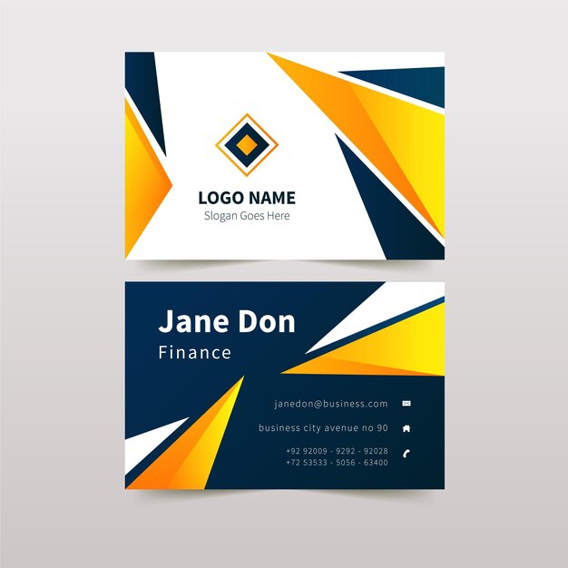 Abstract business card design with details