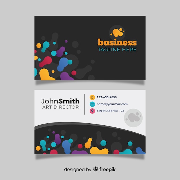 Free Vector abstract business card design