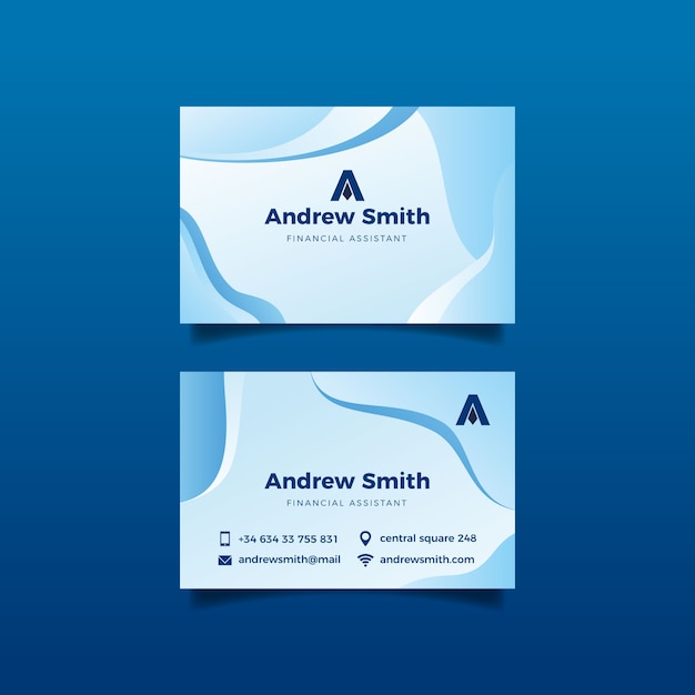 Abstract business card pack template