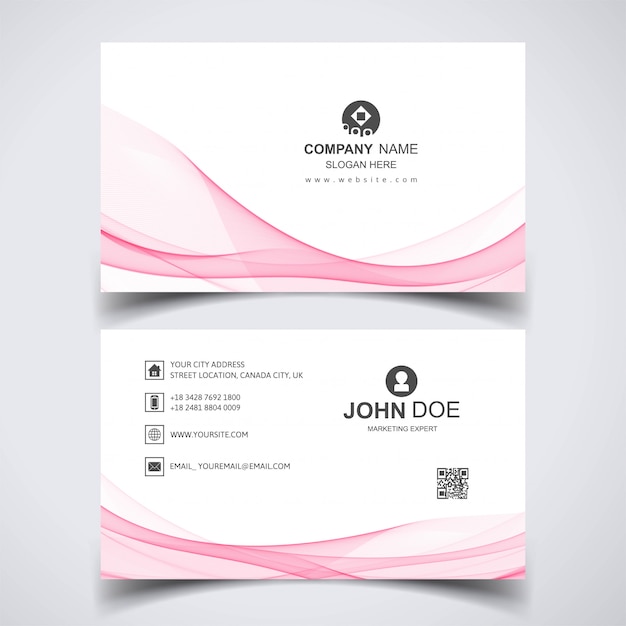 Abstract business card set template design