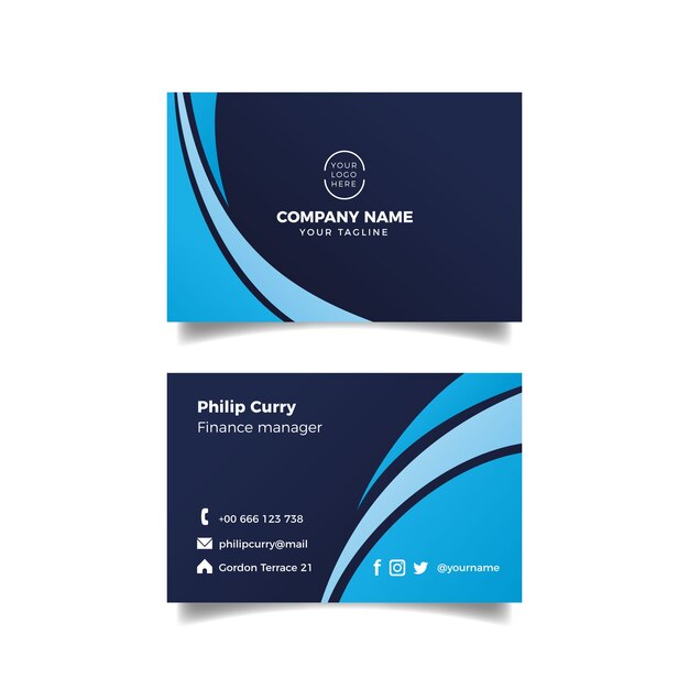 Abstract business card template concept