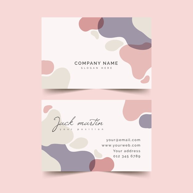 Abstract business card template in gradient tones