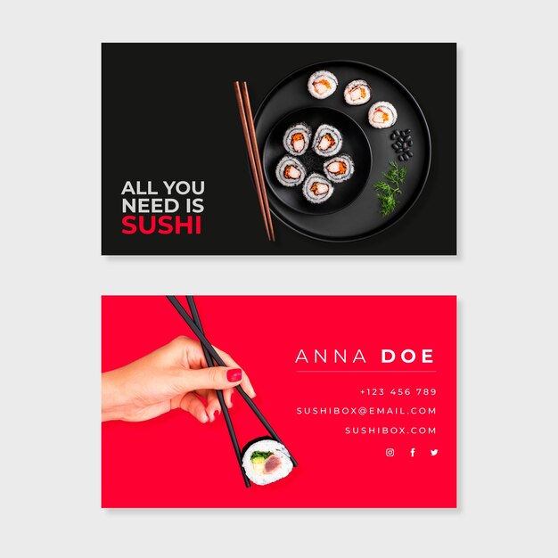 Abstract business card template pack with picture