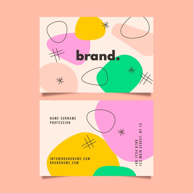 Abstract business card template set