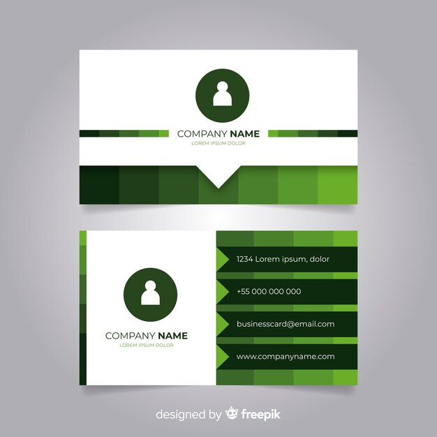 Abstract business card template with geometric design