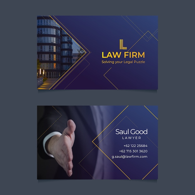 Abstract business card template with photo