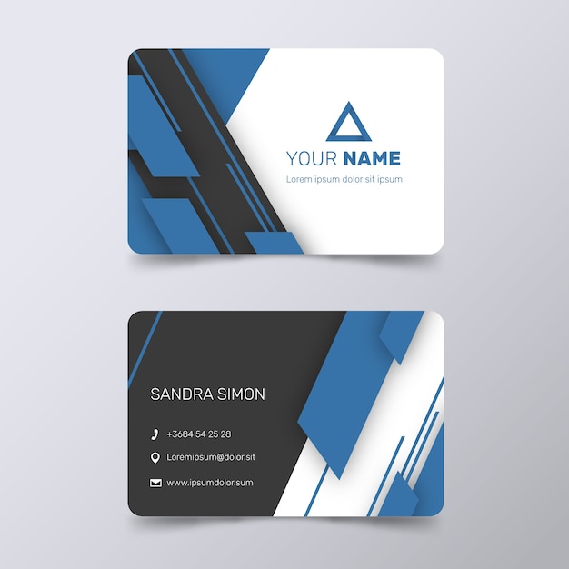 Free Vector abstract business card template