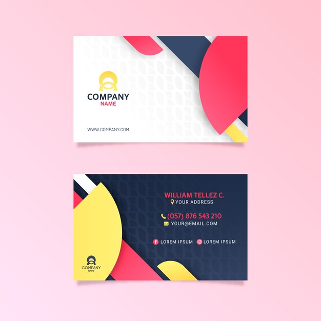 Free Vector abstract business card template