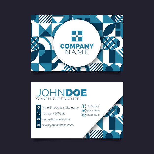 Abstract business card template