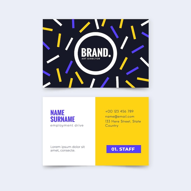 Free Vector abstract business card template