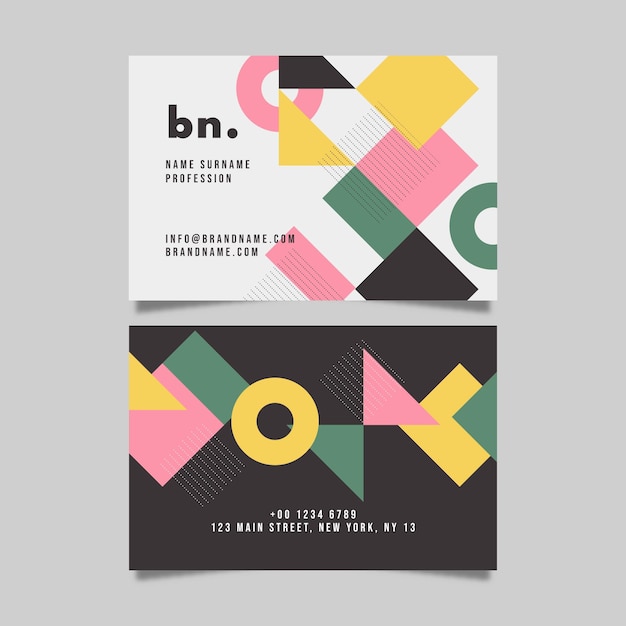 Free Vector abstract business card template