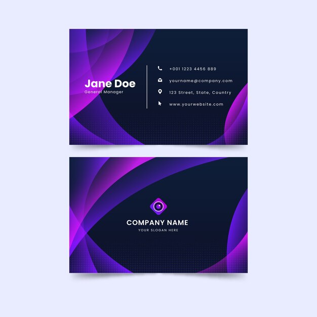 Free Vector abstract business card template