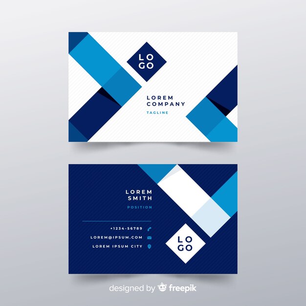 Abstract business card with geometric design