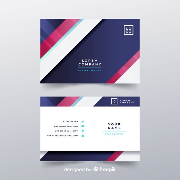 Abstract business card with geometric design