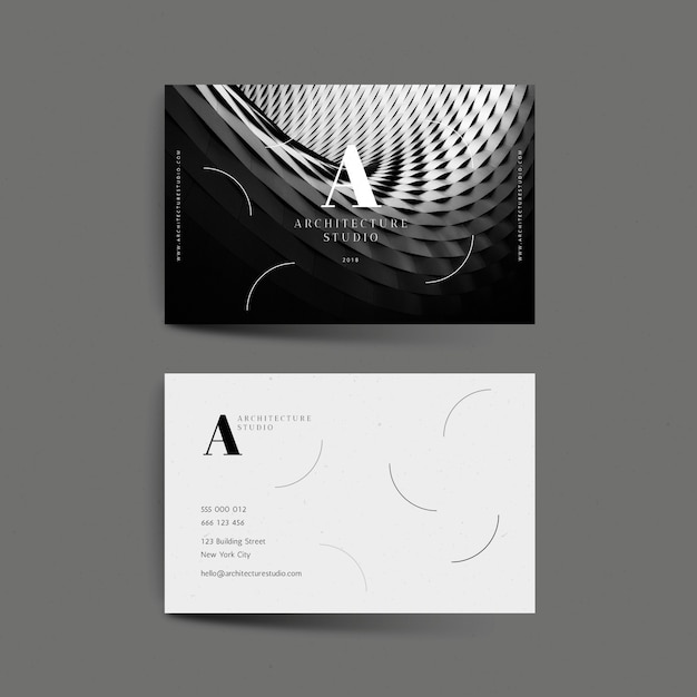 Abstract business card with photo template