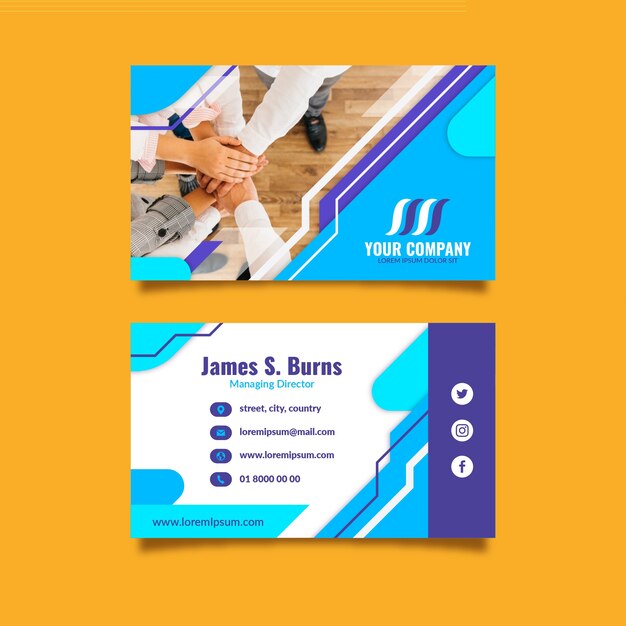 Abstract business card with photo