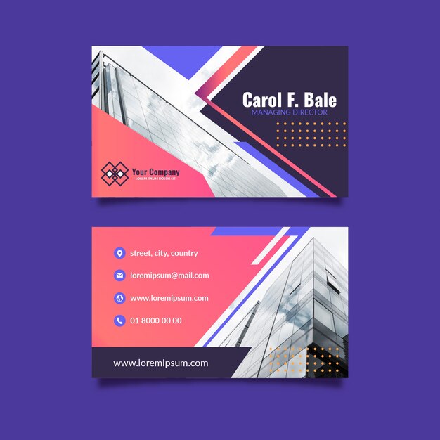 Abstract business card with photo