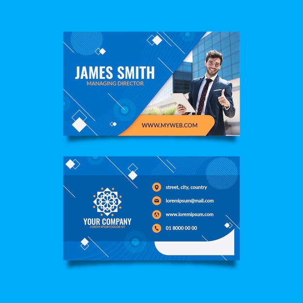 Abstract business card with photo