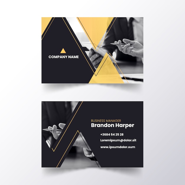 Abstract business card with photo