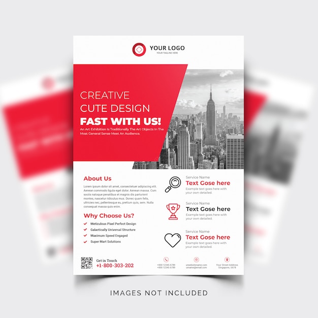 Abstract business commercial flyer