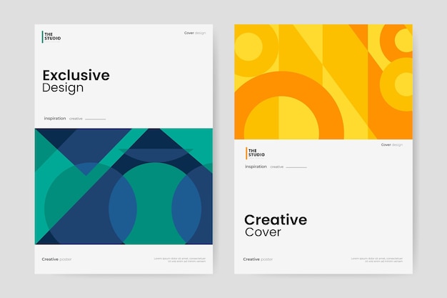 Free Vector abstract business cover collection