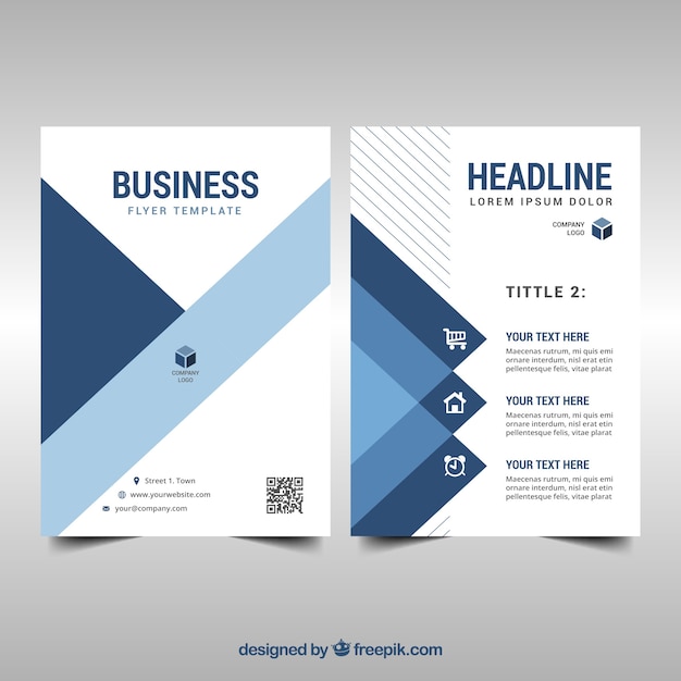 Free Vector abstract business flyer template