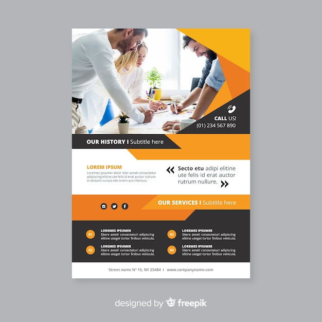 Abstract business flyer template