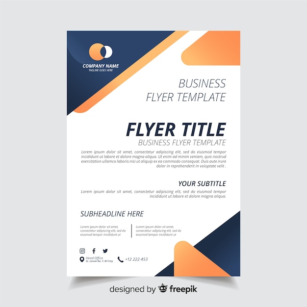 Abstract business flyer template