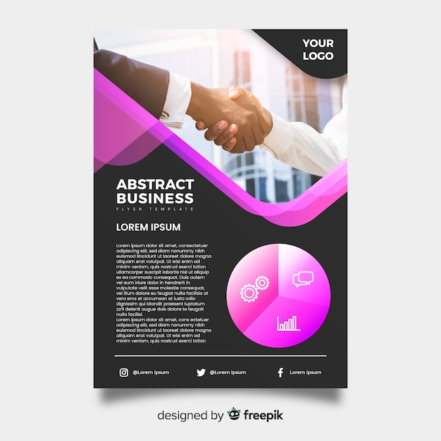 Abstract business flyer template