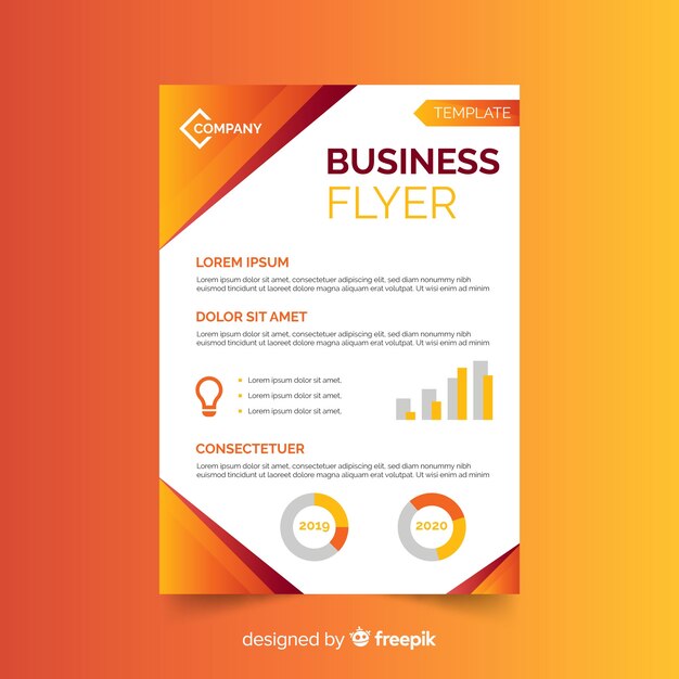 Abstract business flyer template