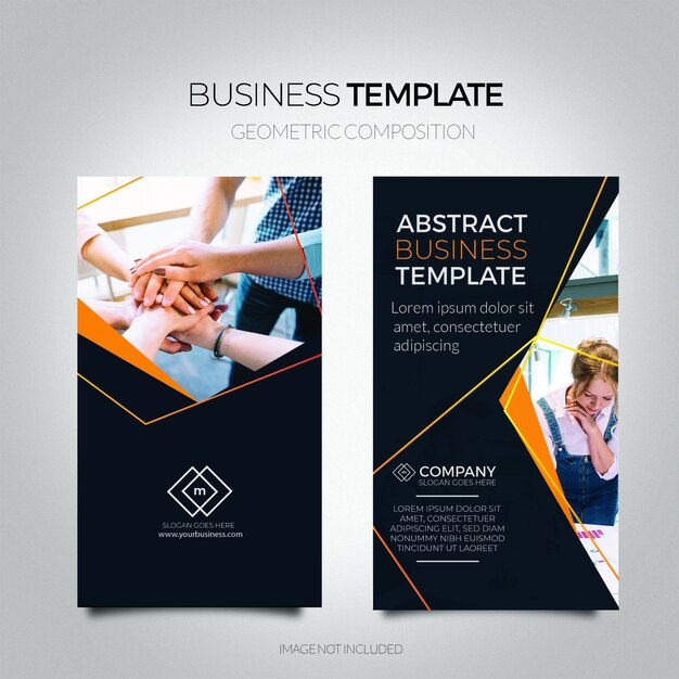 Abstract business flyer template.