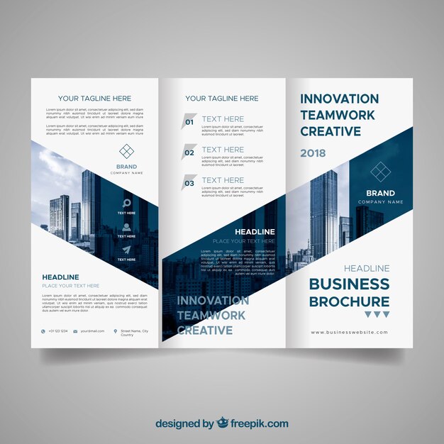 Abstract business leaflet