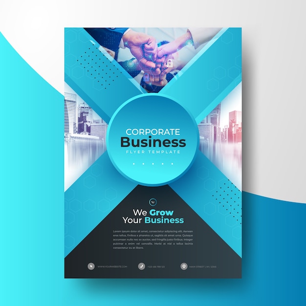 Abstract business template with shapes