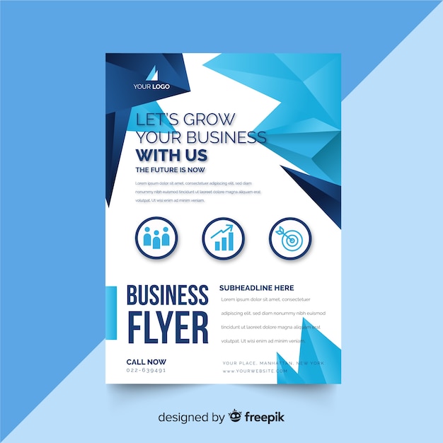 Abstract bussiness flyer template