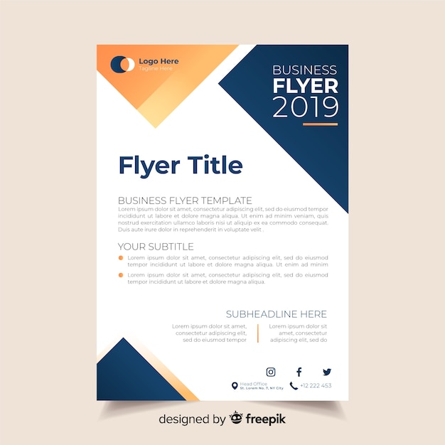 Abstract bussiness flyer template