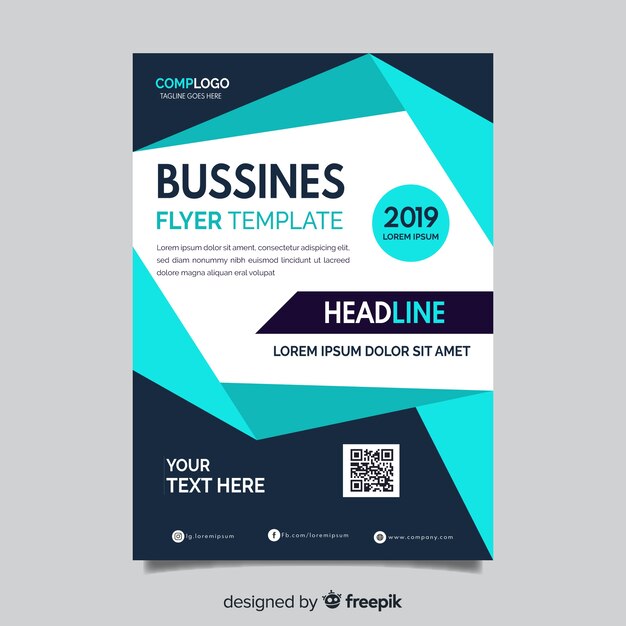 Abstract bussiness flyer template