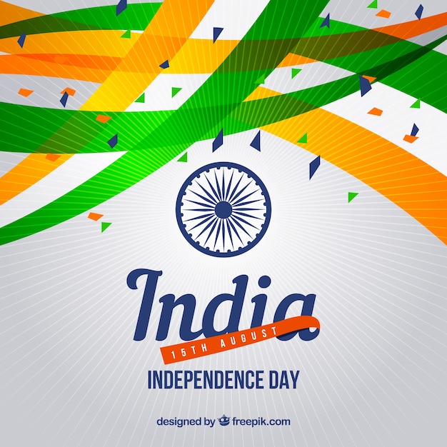 Abstract celebration background of india independence with confetti