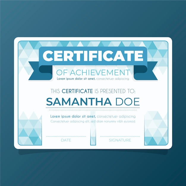 Abstract certificate template