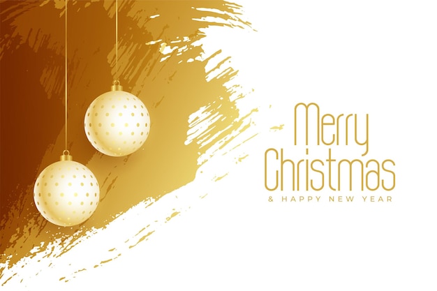 Abstract christmas background with hanging balls