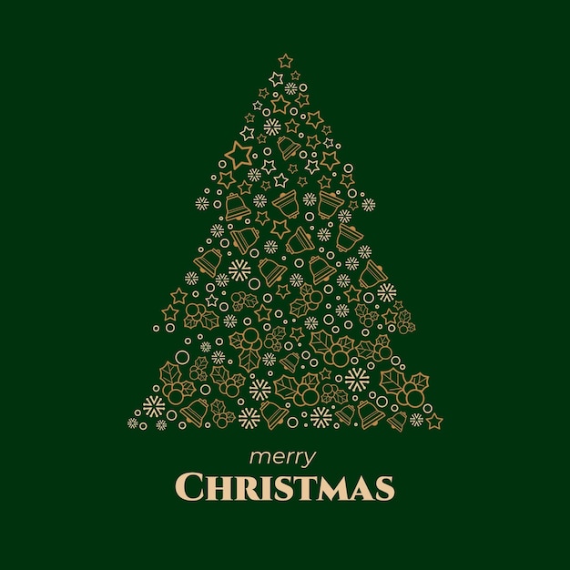 Abstract christmas tree illustration