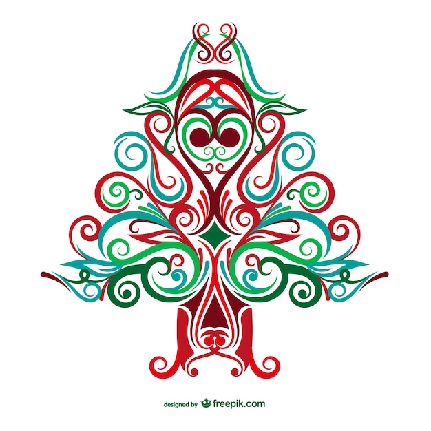 Free Vector abstract christmas tree